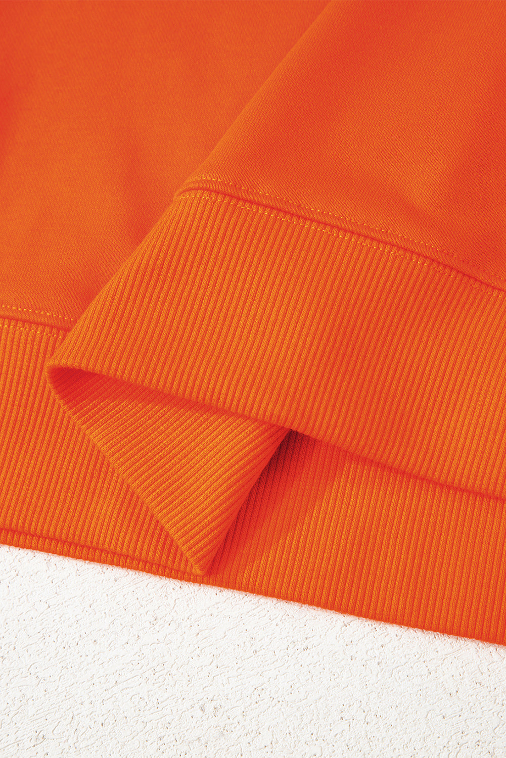 Orange Preppy Striped Sleeve Loose Sweatshirt - HieuLuxe