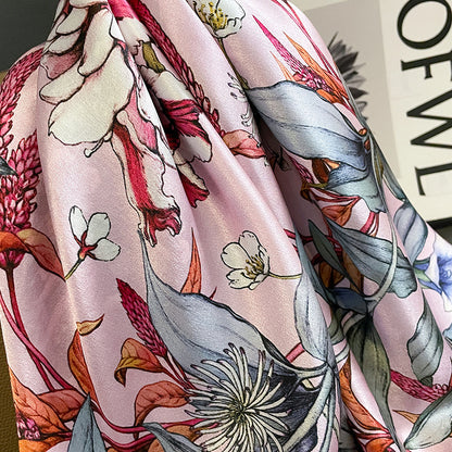 Women's Printed Silk Scarf Autumn And Winter Warm Scarf