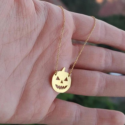 Halloween Small Pumpkin Clavicle Chain - HieuLuxe