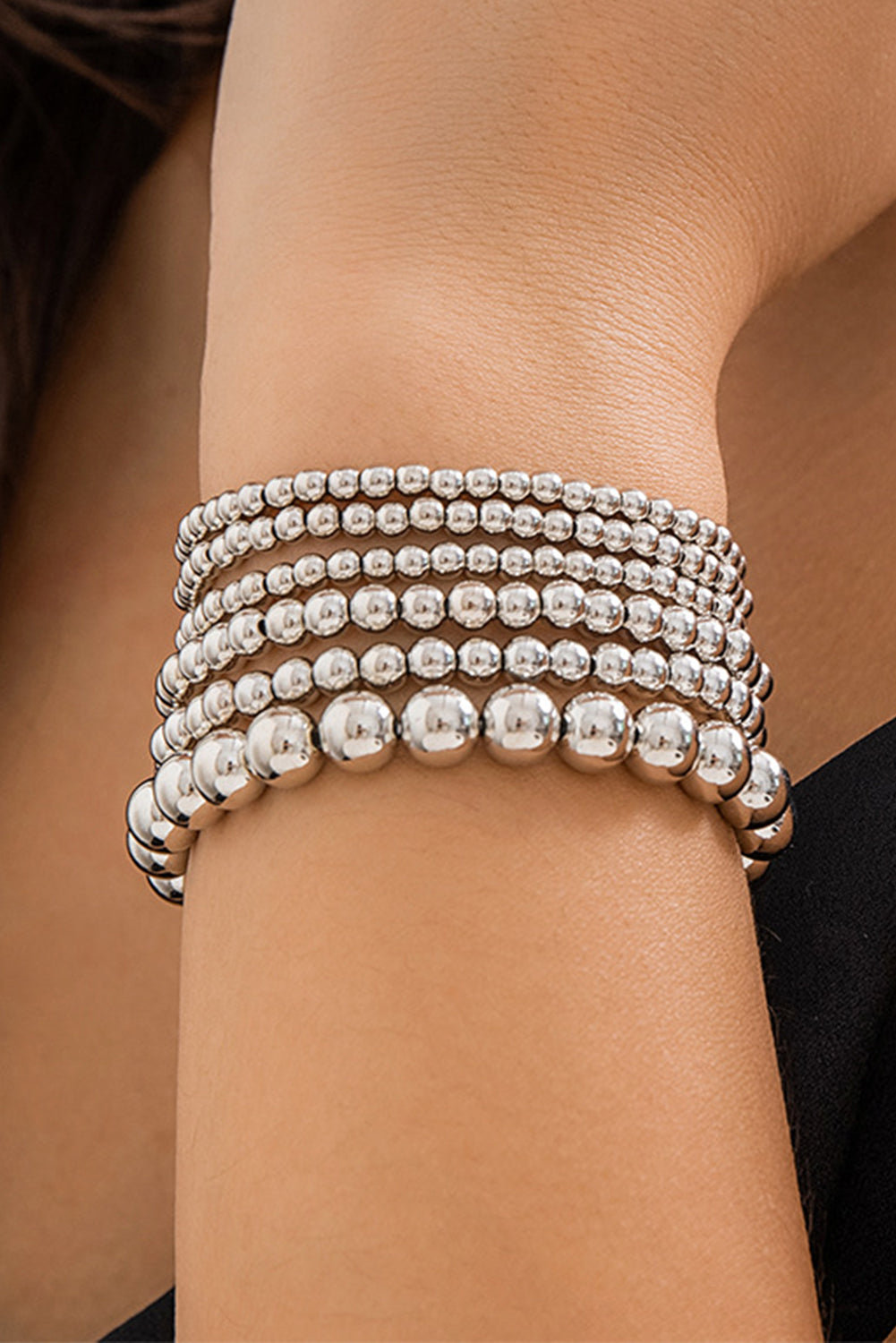 White Multi Layered Beaded Bracelet - HieuLuxe