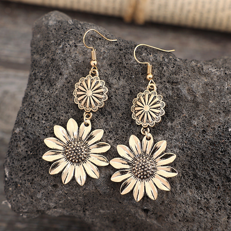 Retro Sunflower-earrings