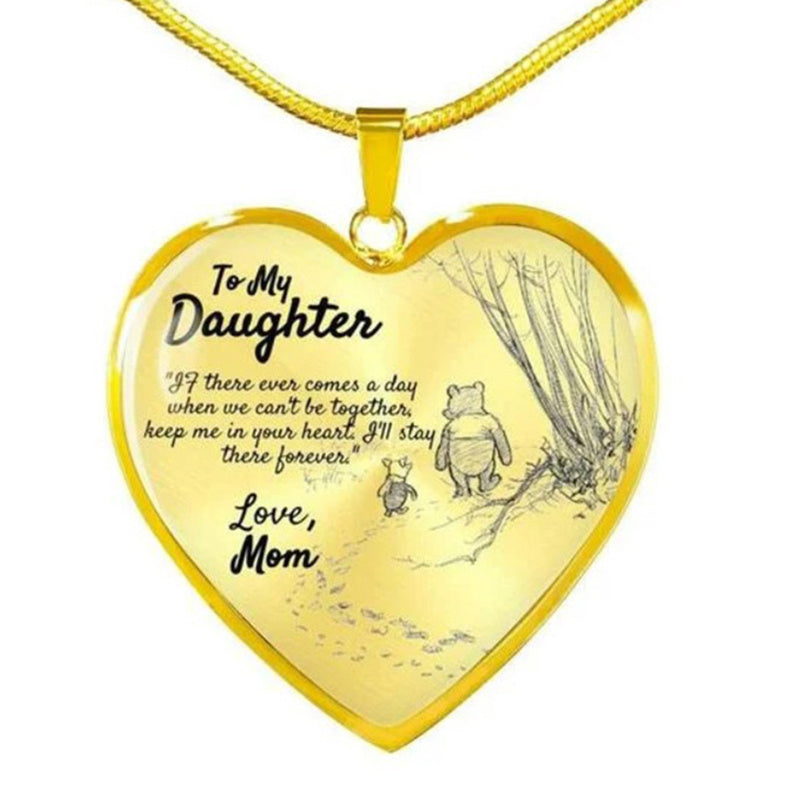 Cute To My Daughter Necklace Kawaii Bear Mom Dad and Baby Epoxy Necklace - HieuLuxe