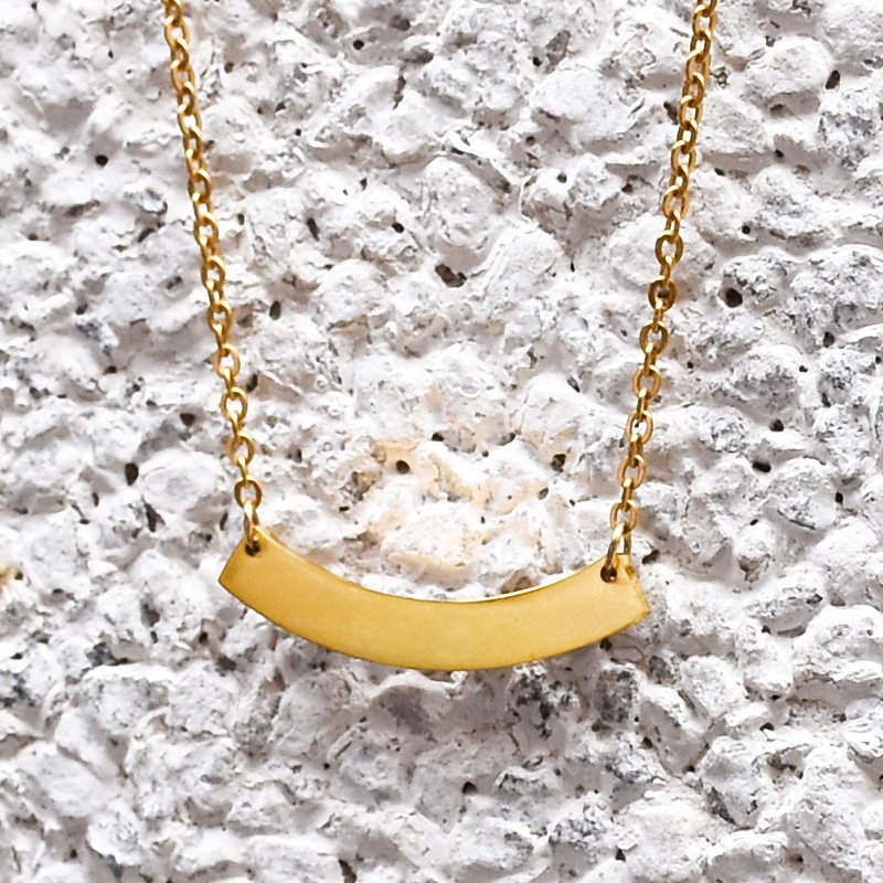 Personalized Gold Bar Necklace