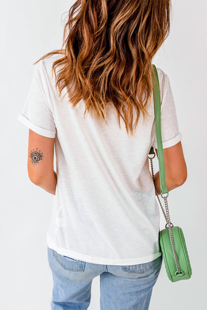 White Football Bow Game Day Crewneck T Shirt - HieuLuxe