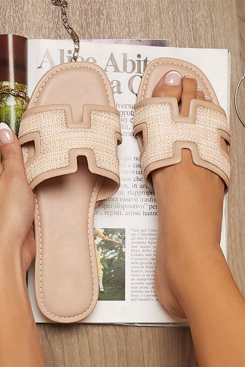 White Hollow Out Open Toe Slippers - HieuLuxe