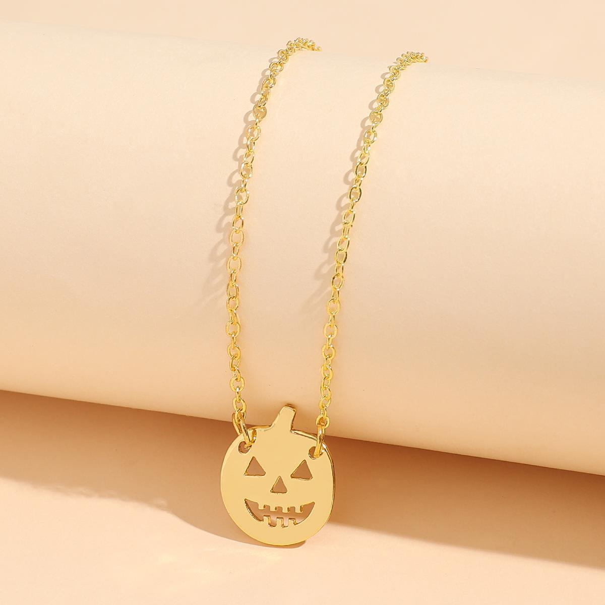 Halloween Small Pumpkin Clavicle Chain - HieuLuxe