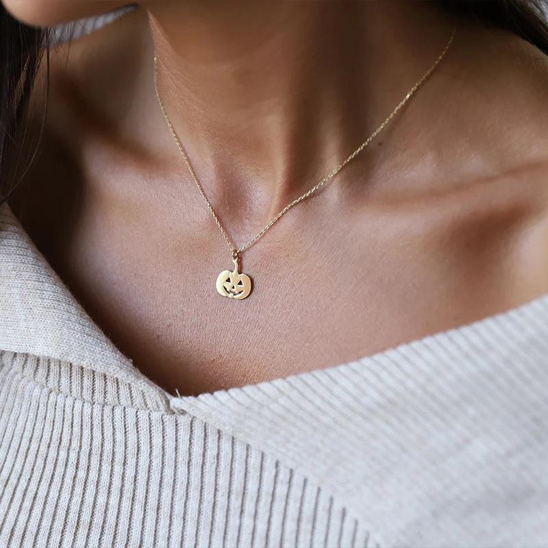 Halloween Small Pumpkin Clavicle Chain - HieuLuxe