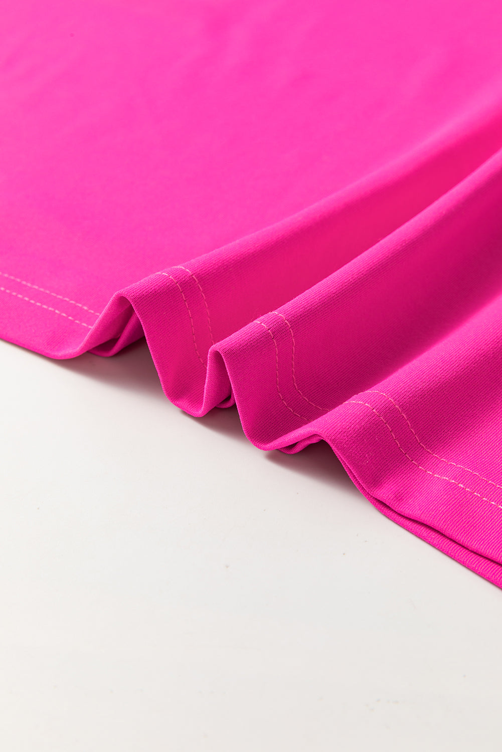 Rose Red Pop of Color Neckline T-shirt Dress - HieuLuxe