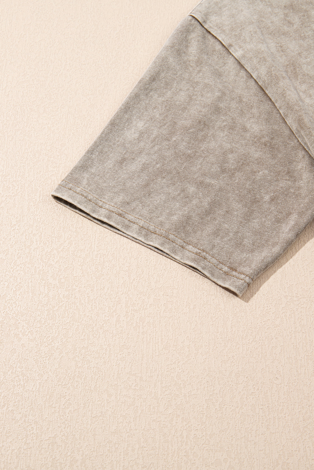 Parchment Mineral Washed Letter Graphic Top - HieuLuxe