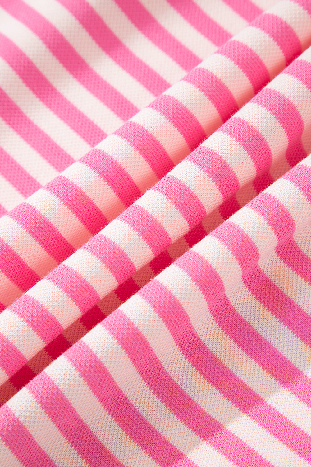 Pink Striped Bowknot Backless Drop Sleeve T-Shirt - HieuLuxe