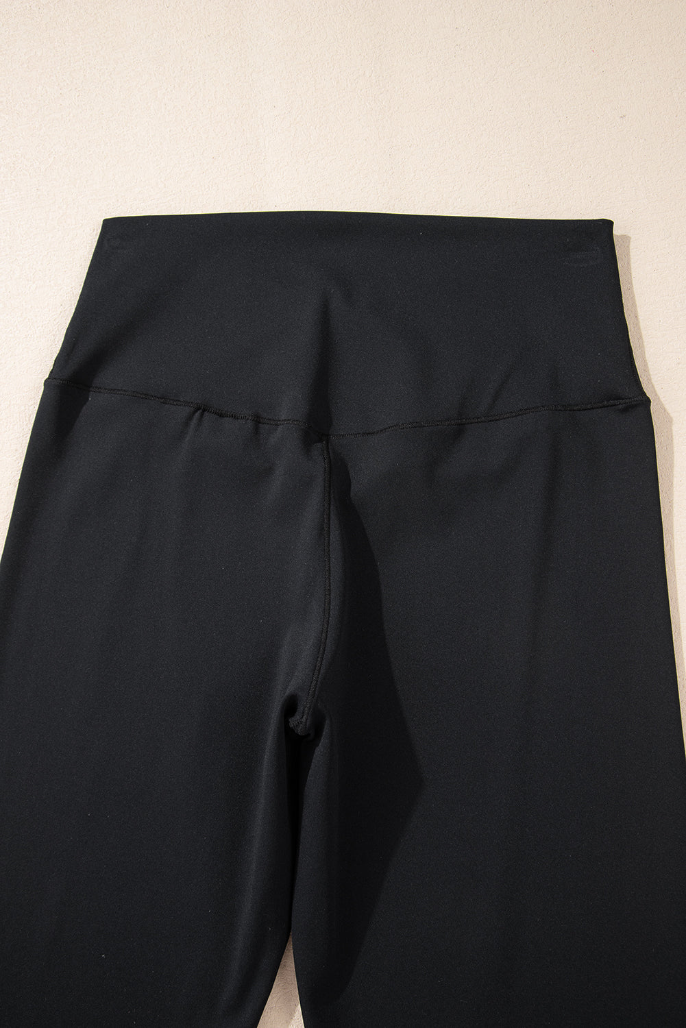 Black V Shape High Waist Flared Leggings - HieuLuxe