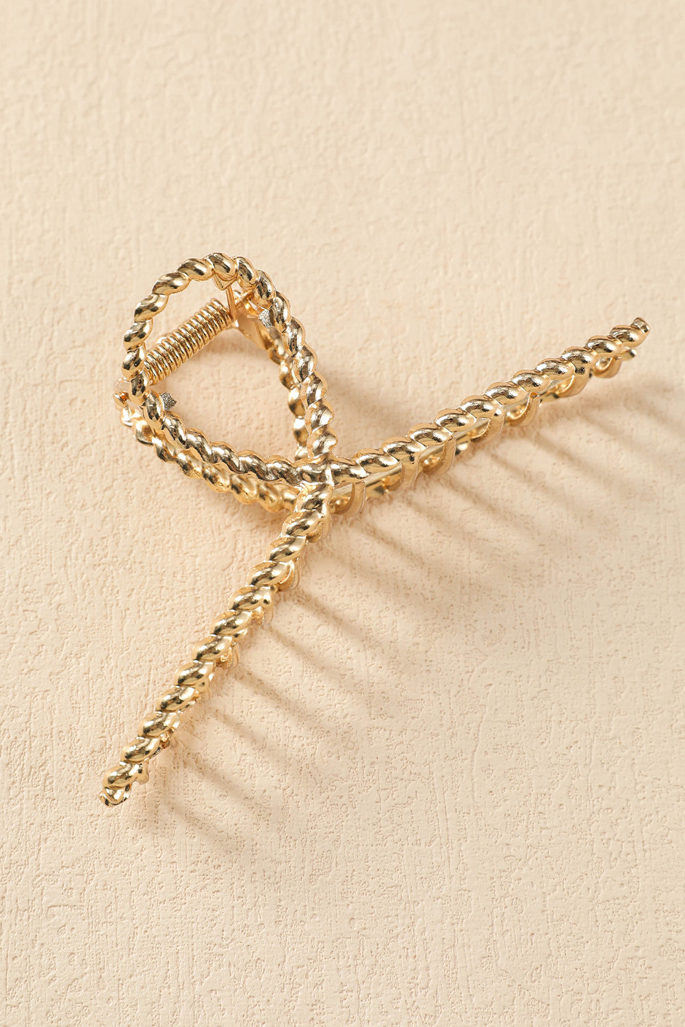 Gold Twist Loop Large Hair Claw Clip - HieuLuxe
