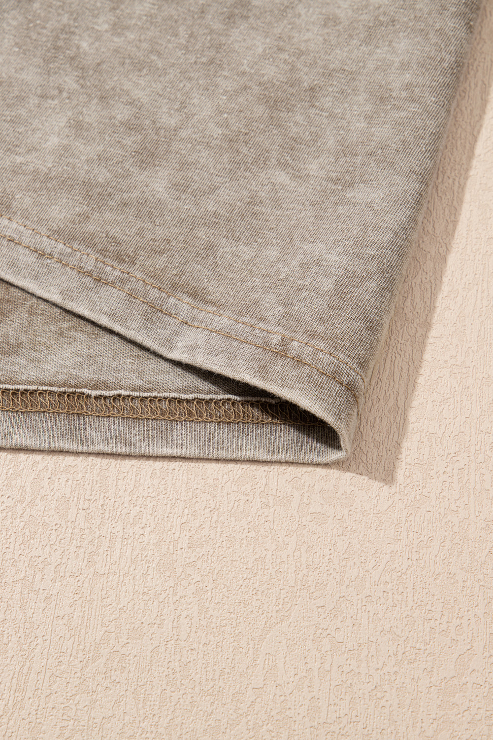 Parchment Mineral Washed Letter Graphic Top - HieuLuxe