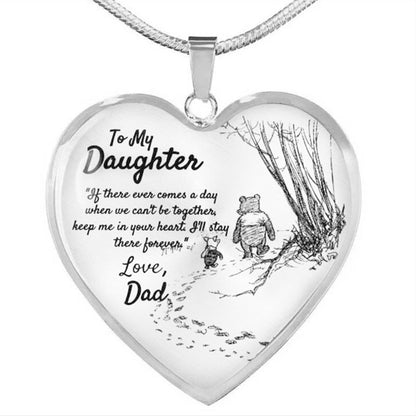 Cute To My Daughter Necklace Kawaii Bear Mom Dad and Baby Epoxy Necklace - HieuLuxe