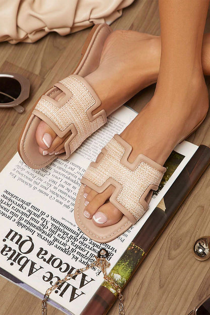 White Hollow Out Open Toe Slippers - HieuLuxe