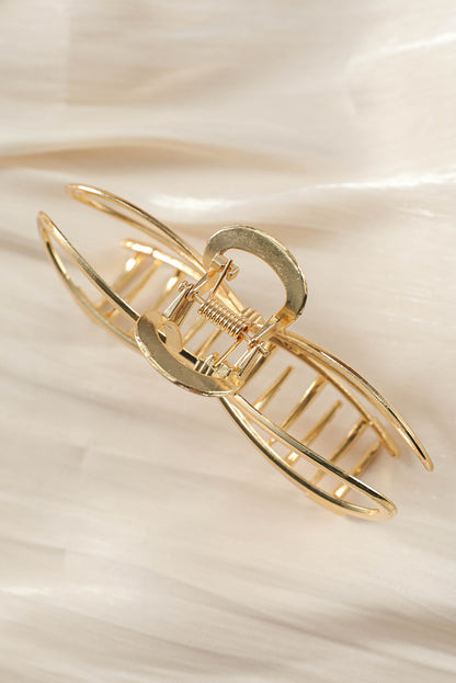 Gold Casual Bowknot Shape Metal Claw Clip - HieuLuxe