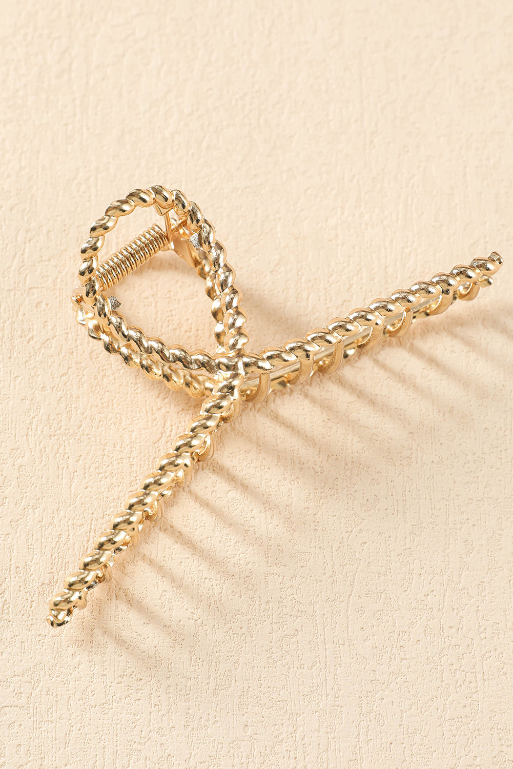 Gold Twist Loop Large Hair Claw Clip - HieuLuxe